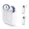 Накладки Elago Secure Fit для AirPods 1/2, синий/бежевый (2 пары)