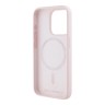 Karl Lagerfeld для iPhone 15 Pro чехол Liquid Silicone NFT Karl & Choupette Head Hard Pink (MagSafe)