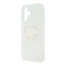 Guess для iPhone 16 чехол PC/TPU Heart Transparent