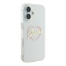 Guess для iPhone 16 чехол PC/TPU Heart Transparent