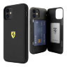 Чехол Ferrari On-Track Cardslot Magnetic Hard для iPhone 11, черный