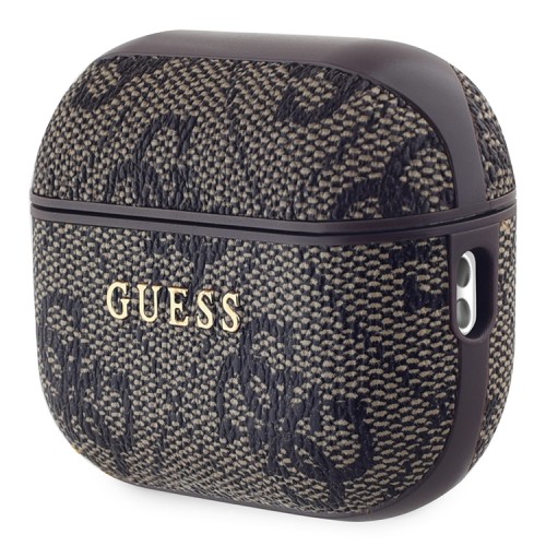 Guess для Airpods Pro 2 чехол PU leather 4G with Classic metal logo and Charm Brown