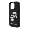 Karl Lagerfeld для iPhone 16 Pro чехол 3D Rubber NFT Karl & Choupette Hard Black