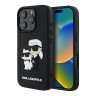 Karl Lagerfeld для iPhone 16 Pro чехол 3D Rubber NFT Karl & Choupette Hard Black