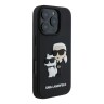 Karl Lagerfeld для iPhone 16 Pro чехол 3D Rubber NFT Karl & Choupette Hard Black