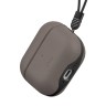 Uniq для Airpods 4 чехол Lyden Leatherette with handstrap Grey