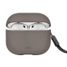 Uniq для Airpods 4 чехол Lyden Leatherette with handstrap Grey