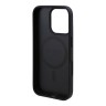 Guess для iPhone 16 Pro чехол PU Flowers Roses Hard Black (MagSafe)