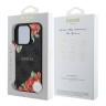 Guess для iPhone 16 Pro чехол PU Flowers Roses Hard Black (MagSafe)