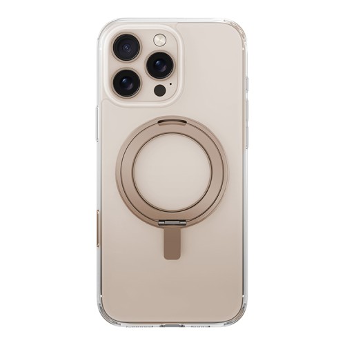 Uniq для iPhone 16 Pro чехол Swivix with 360-Rotating stand Taupe Gold (Magsafe)