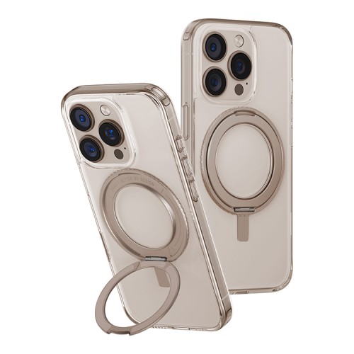 Uniq для iPhone 16 Pro чехол Swivix with 360-Rotating stand Taupe Gold (Magsafe)