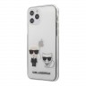 Чехол Karl Lagerfeld Ikonik Karl & Choupette Hard для iPhone 12 | 12 Pro, прозрачный