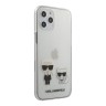 Чехол Karl Lagerfeld Ikonik Karl & Choupette Hard для iPhone 12 | 12 Pro, прозрачный