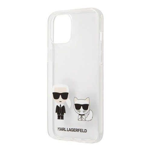 Чехол Karl Lagerfeld Ikonik Karl & Choupette Hard для iPhone 12 | 12 Pro, прозрачный