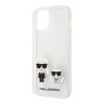 Чехол Karl Lagerfeld Ikonik Karl & Choupette Hard для iPhone 12 | 12 Pro, прозрачный