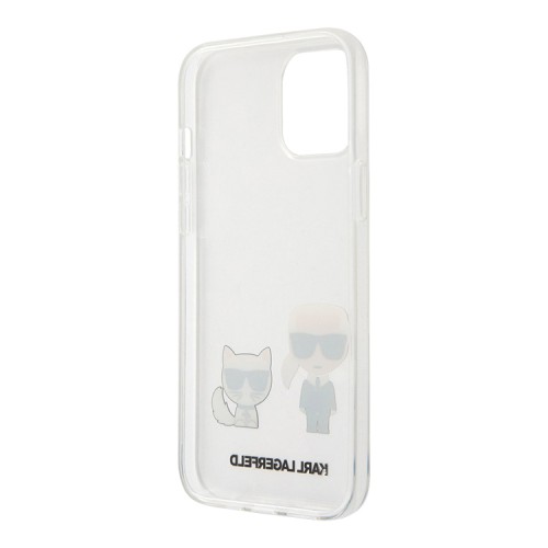 Чехол Karl Lagerfeld Ikonik Karl & Choupette Hard для iPhone 12 | 12 Pro, прозрачный