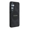 Guess для Galaxy S25 чехол PU 4G with Round Patch Metal logo Hard Black (MagSafe)