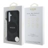 Guess для Galaxy S25 чехол PU 4G with Round Patch Metal logo Hard Black (MagSafe)