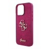 Guess для iPhone 16 Pro чехол Fixed Glitters 4G Big metal logo Hard Purple