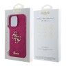 Guess для iPhone 16 Pro чехол Fixed Glitters 4G Big metal logo Hard Purple