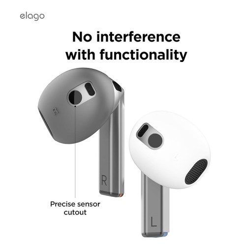 Elago для Galaxy Buds 3/3 Pro накладки на наушники Ear tips Cover Grey/White