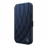 Mercedes Bow Quilted perforated Booktype для 12 Pro Max, синий MEFLBKP12LDIQNA