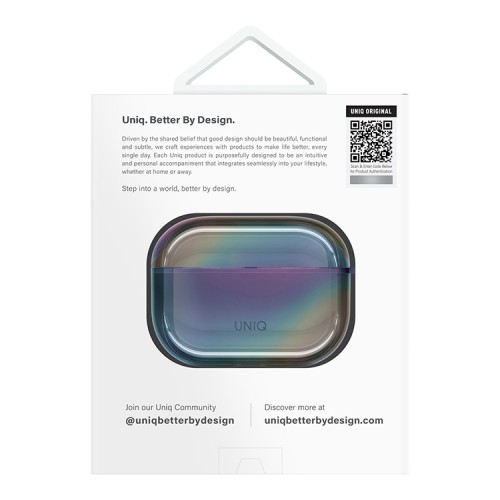 Uniq для Airpods Pro 2 чехол Iridescia (holographic) Midnight Quartz