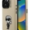 Karl Lagerfeld для iPhone 15 Pro Max чехол Liquid Silicone Sketch Karl Ikonik Brown (MagSafe)