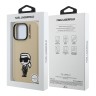 Karl Lagerfeld для iPhone 15 Pro Max чехол Liquid Silicone Sketch Karl Ikonik Brown (MagSafe)