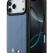 BMW для iPhone 17 Pro Max чехол M-series PU Quilted Metal logo Hard Blue (MagSafe)