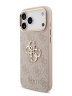 Guess для iPhone 17 Pro Max чехол Crossbody PU 4G Big metal logo Gold camera Hard + Strap Pink
