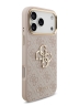 Guess для iPhone 17 Pro Max чехол Crossbody PU 4G Big metal logo Gold camera Hard + Strap Pink