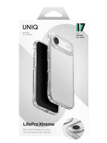 Uniq для iPhone Air чехол LifePro Xtreme Crystal Clear