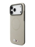 BMW для iPhone 17 Pro чехол M-series PU Full Wrapped Metal logo & Cam Hard Grey (MagSafe)
