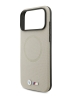 BMW для iPhone 17 Pro чехол M-series PU Full Wrapped Metal logo & Cam Hard Grey (MagSafe)