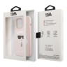 Чехол Karl Lagerfeld Liquid silicone Karl's Head Hard для iPhone 13 Pro Max, розовый