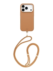 Uniq для iPhone 17 Pro чехол COEHL Strap series Mirelle Pecan Brown (MagSafe)