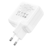 HOCO сетевое зарядное устройство C115A Header GaN charger three-port Dual Type-C PD65W + USB-A QC3.0 White