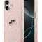 Karl Lagerfeld для iPhone 17 чехол IML NFT Karl&Choup Head on logo Metal Cam Hard Pink (MagSafe)