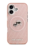 Karl Lagerfeld для iPhone 17 чехол IML NFT Karl&Choup Head on logo Metal Cam Hard Pink (MagSafe)