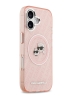 Karl Lagerfeld для iPhone 17 чехол IML NFT Karl&Choup Head on logo Metal Cam Hard Pink (MagSafe)