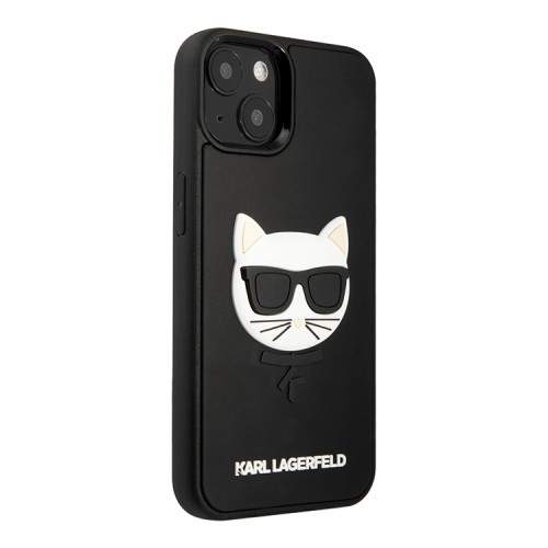 Karl Lagerfeld 3D Rubber Choupette's head Hard чехол для iPhone 13 mini, черный