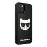 Karl Lagerfeld 3D Rubber Choupette's head Hard чехол для iPhone 13 mini, черный