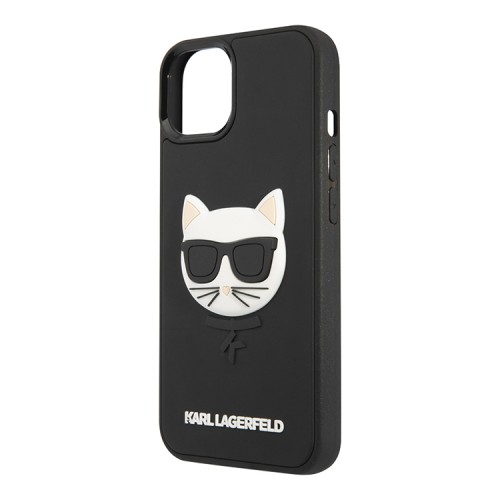 Karl Lagerfeld 3D Rubber Choupette's head Hard чехол для iPhone 13 mini, черный
