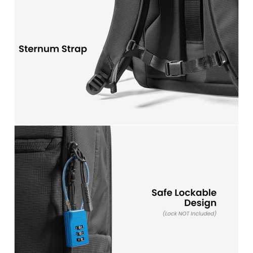 Tomtoc Travel рюкзак UrbanEx-T77 Laptop Backpack 16" (Win)/22L Black