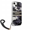 Чехол Guess CAMO Hard +Nylon hand cord для iPhone 13, черный