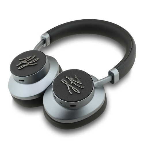 Karl Lagerfeld наушники беспроводные накладные Bluetooth HP ANC/ENC PU Grained Metal Initials Logo Black
