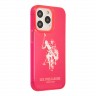 Чехол U.S. Polo TPU FLUO Logo Big horse Hard для iPhone 13 Pro, розовый