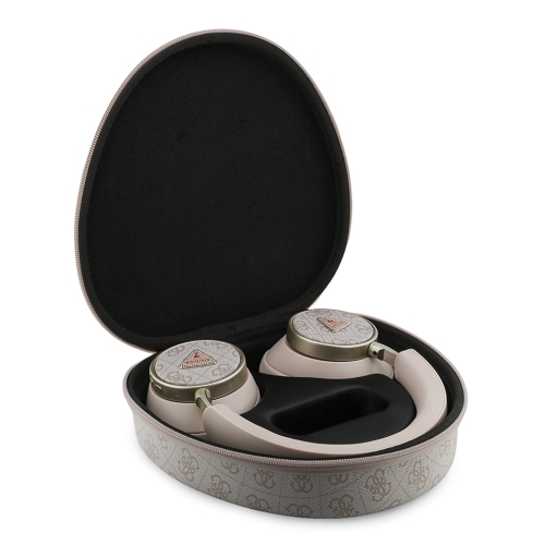 Guess наушники беспроводные накладные Bluetooth HP ENC PU 4G with Triangle Diamond Logo Pink