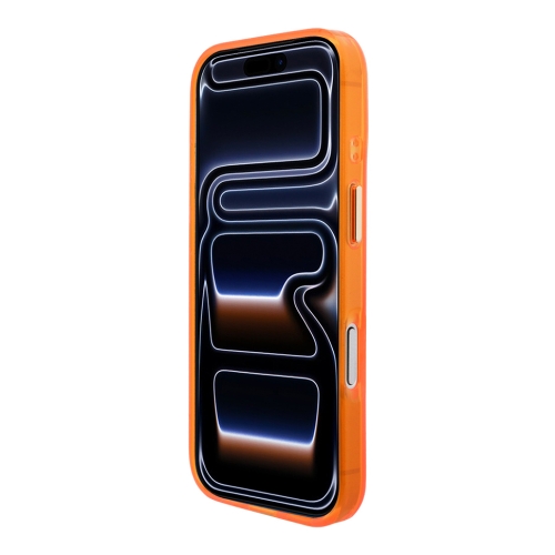Guess для iPhone 17 Pro чехол IML Script Metal logo and Camera Hard Orange (MagSafe)